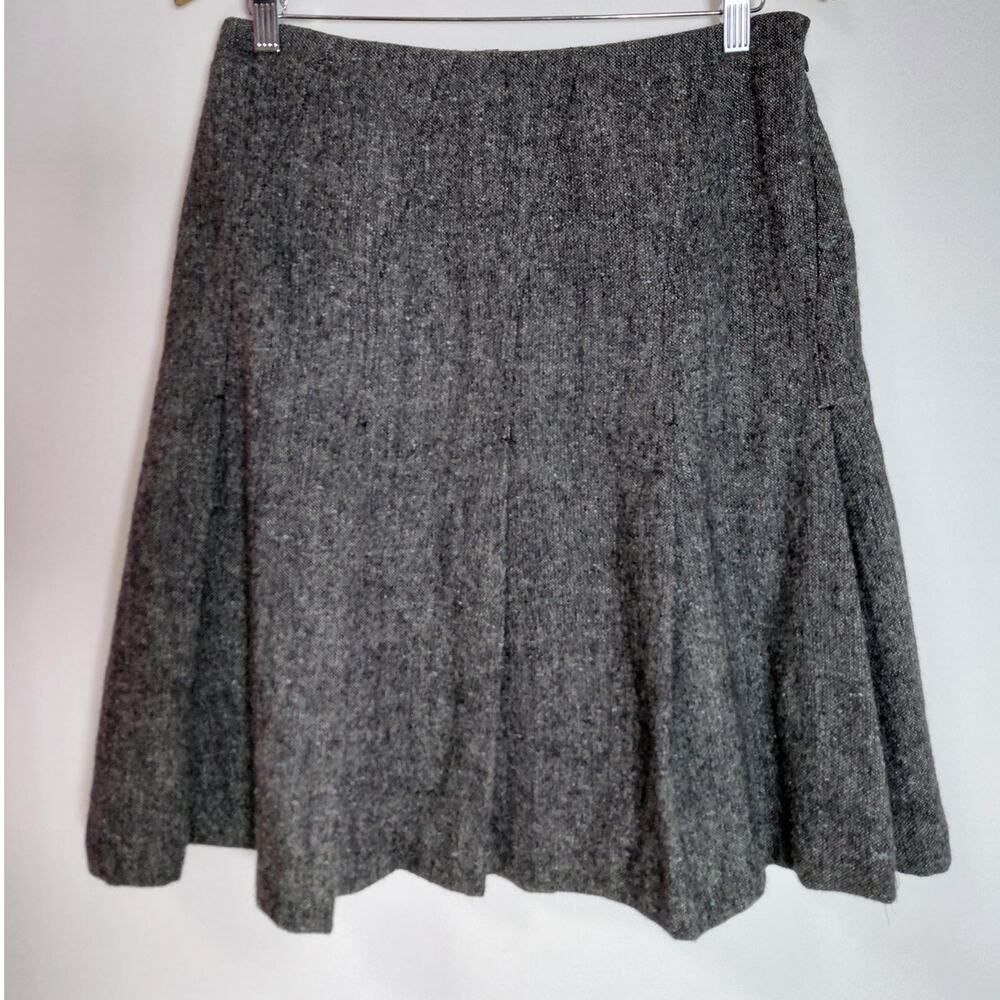 Banana Republic Wool Blend Skirt Gray Solid Lined Women Size 4